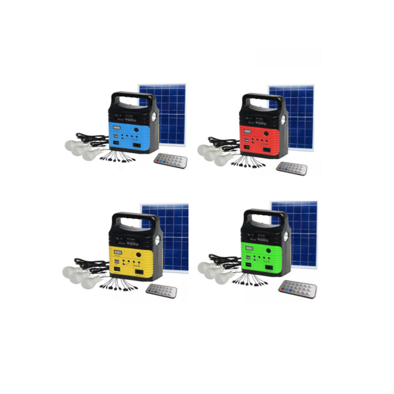 Dahili FM Radyo MP3 Mini Açık Kamp ile 7500mah Taşınabilir Güneş Enerjisi Sistemi Kiti