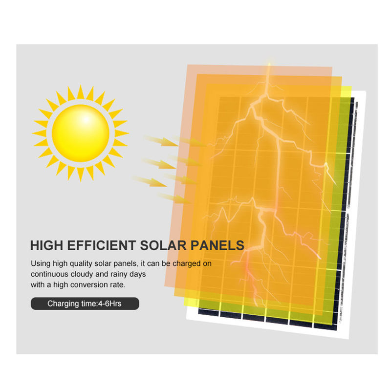Tüm Watt Sokak Lambası LED IP66 Entegre Güneş Paneli Enerji Sistemi