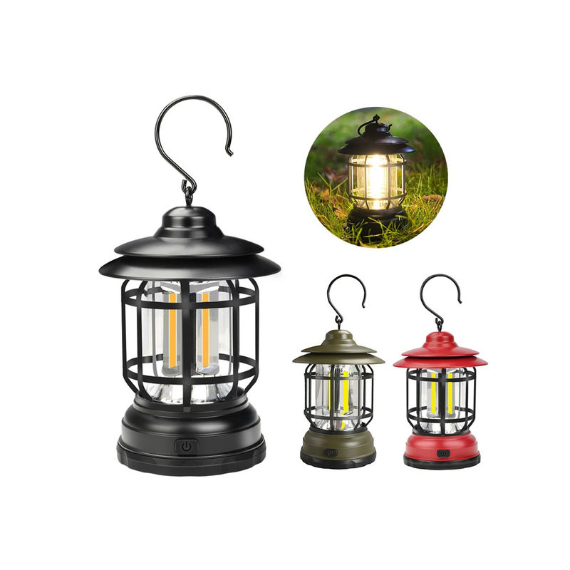 Mini Retro Solar Bahçe Işık Çadır Lambası Kompakt Boyutlu Açık Led 13*12*20cm