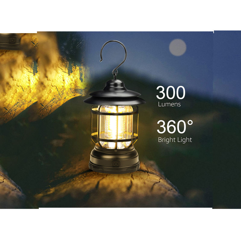 Mini Retro Solar Bahçe Işık Çadır Lambası Kompakt Boyutlu Açık Led 13*12*20cm