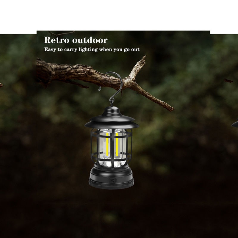 Mini Retro Solar Bahçe Işık Çadır Lambası Kompakt Boyutlu Açık Led 13*12*20cm