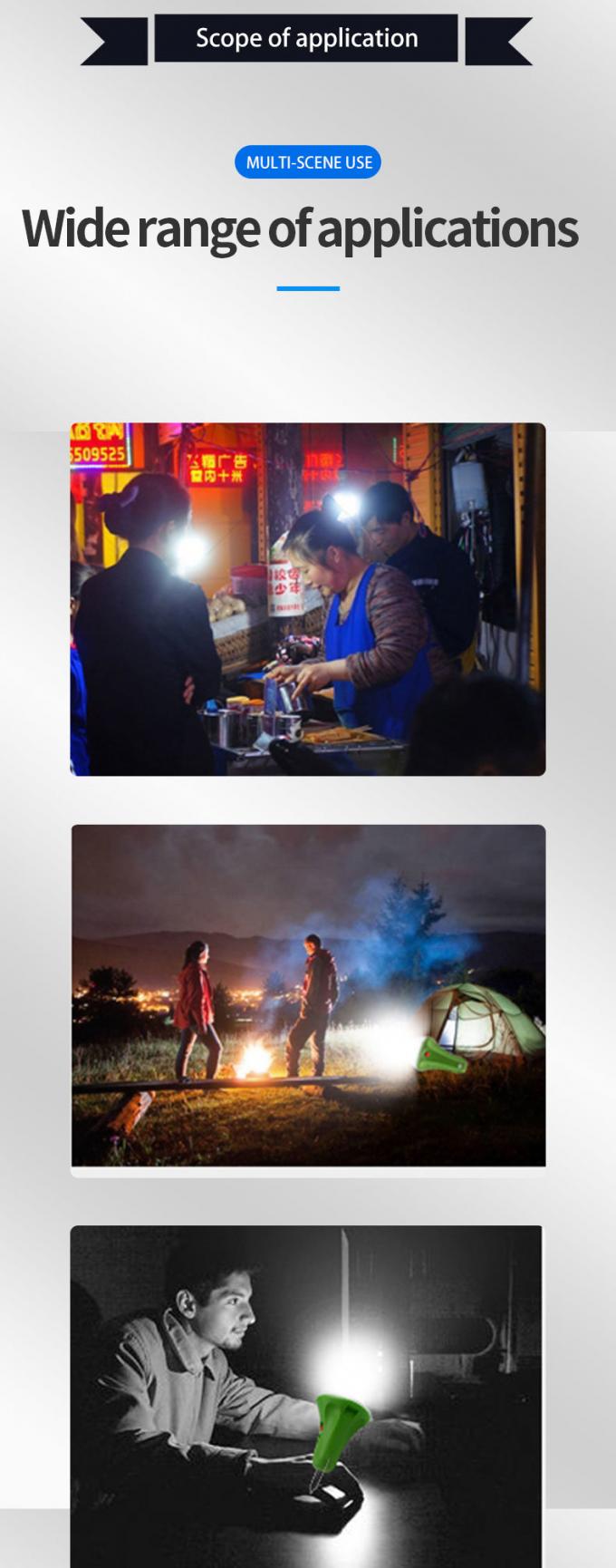 2021 New Three-Speed Design One Drag Four Quick Charge Dinner Camping Rural Toilet Light