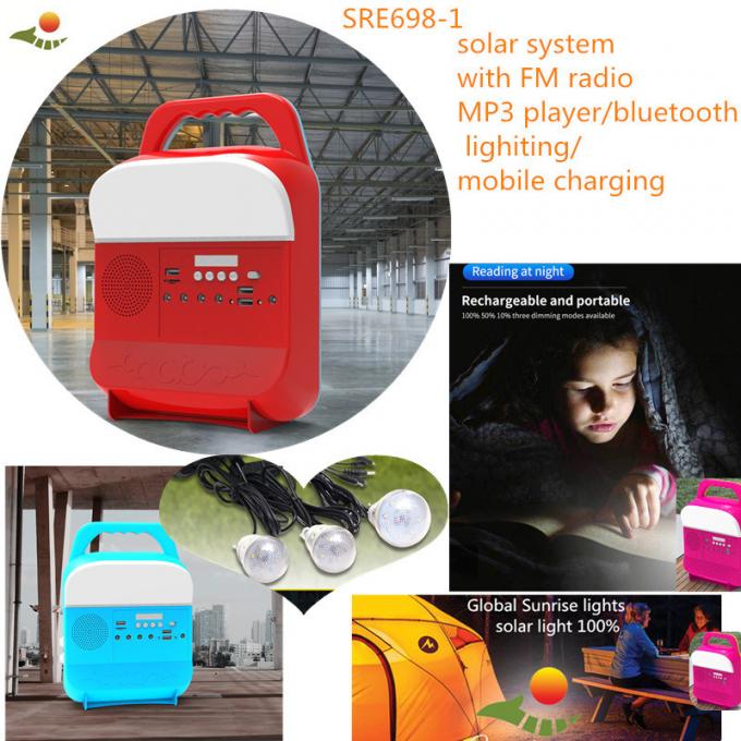 10W off Grid Solar Power System with FM Radio Phone Charging Solar Lighting System