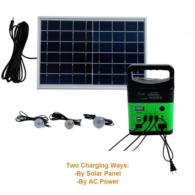 Solar FM Radyo Solar Kit Kapalı Izgara Güneş Sistemi 10W Solar Ev Işık Kiti Küresel Gündoğumu Işıkları 1