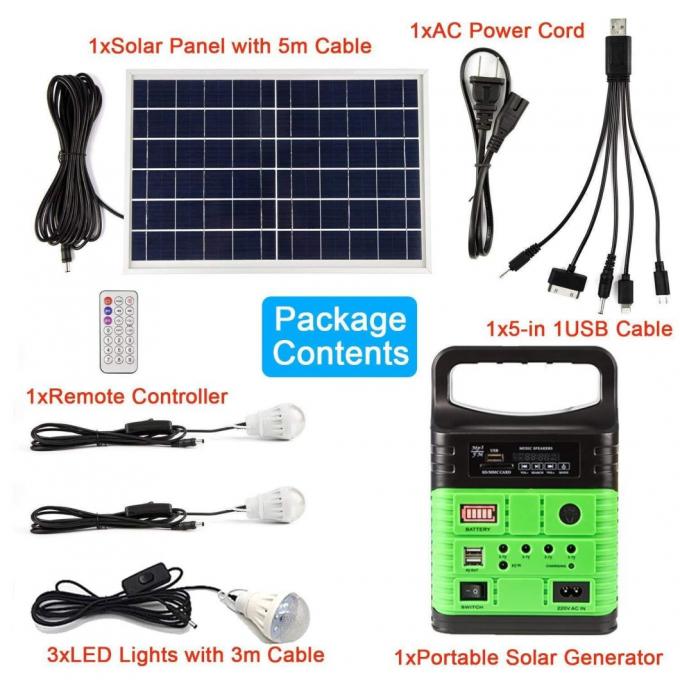 Solar FM Radyo Solar Kit Kapalı Izgara Güneş Sistemi 10W Solar Ev Işık Kiti Küresel Gündoğumu Işıkları 2