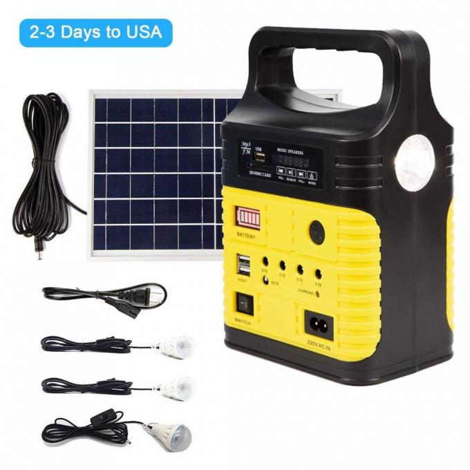 Solar FM Radyo Solar Kit Kapalı Izgara Güneş Sistemi 10W Solar Ev Işık Kiti Küresel Gündoğumu Işıkları 3