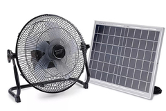 12 Inç Taşınabilir Kablosuz Solar Şarj Edilebilir Masa Fan Paneli Ev İçin Çift Girişli Powered